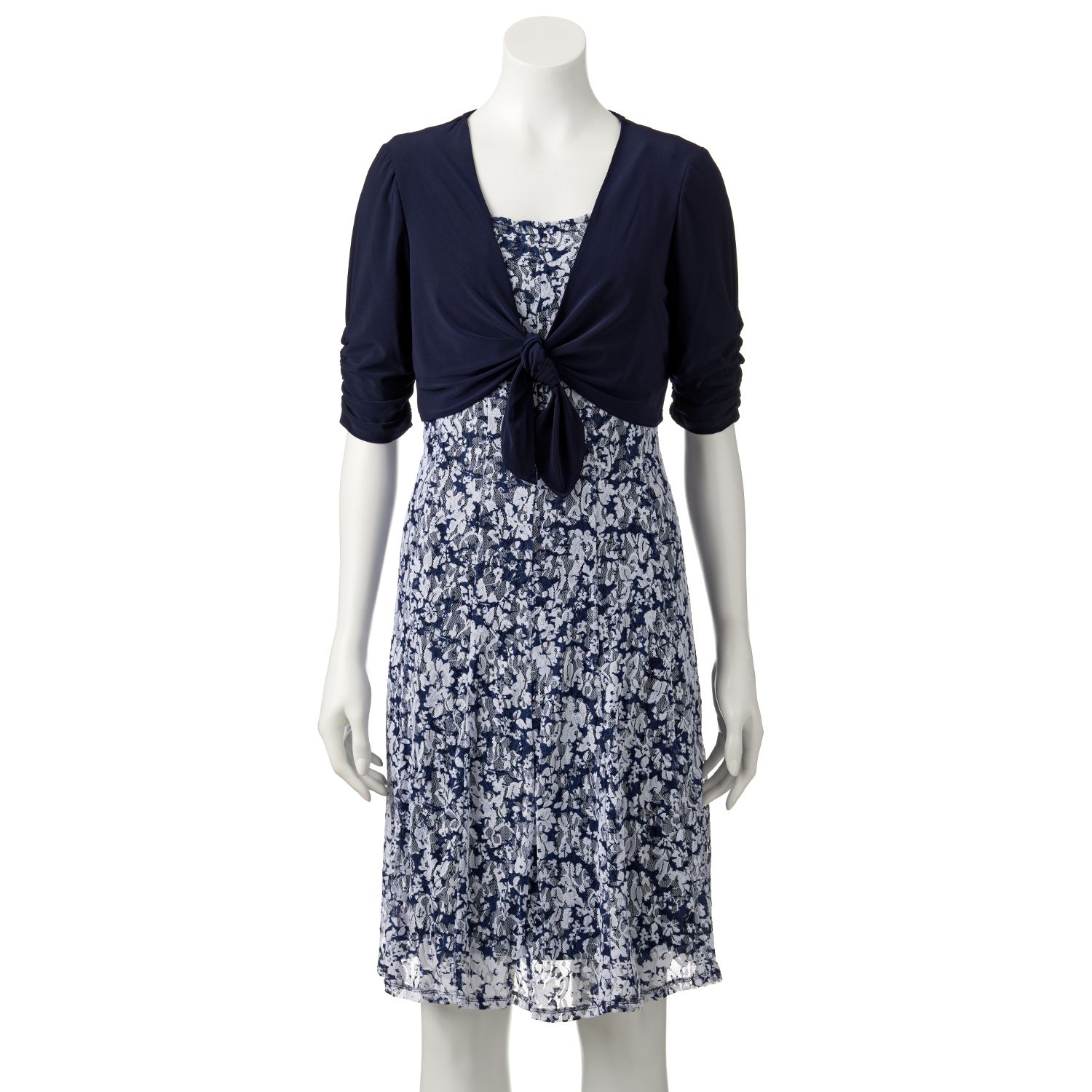 a line dress with shrug