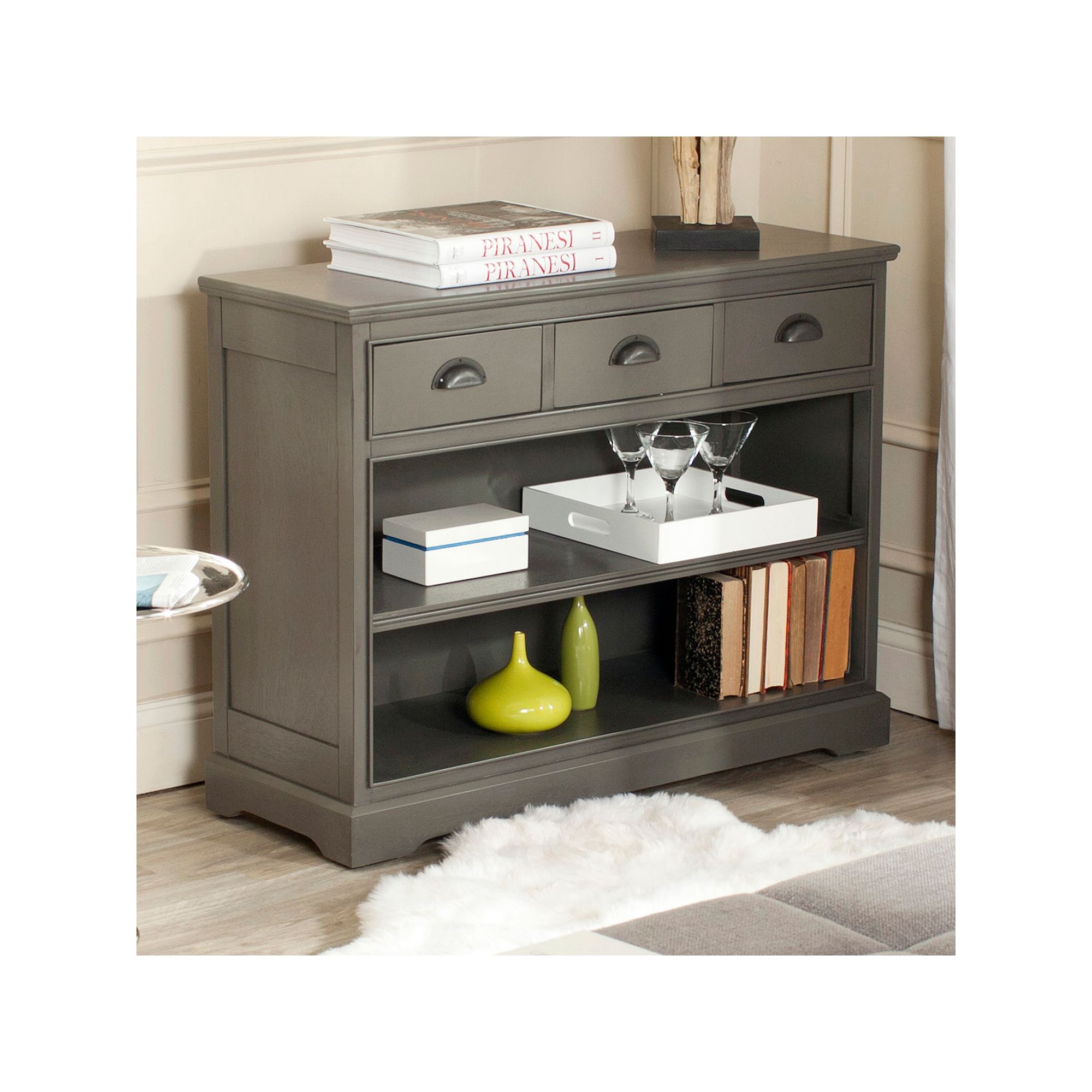 Safavieh Prudence 2-Shelf Bookshelf, Gray