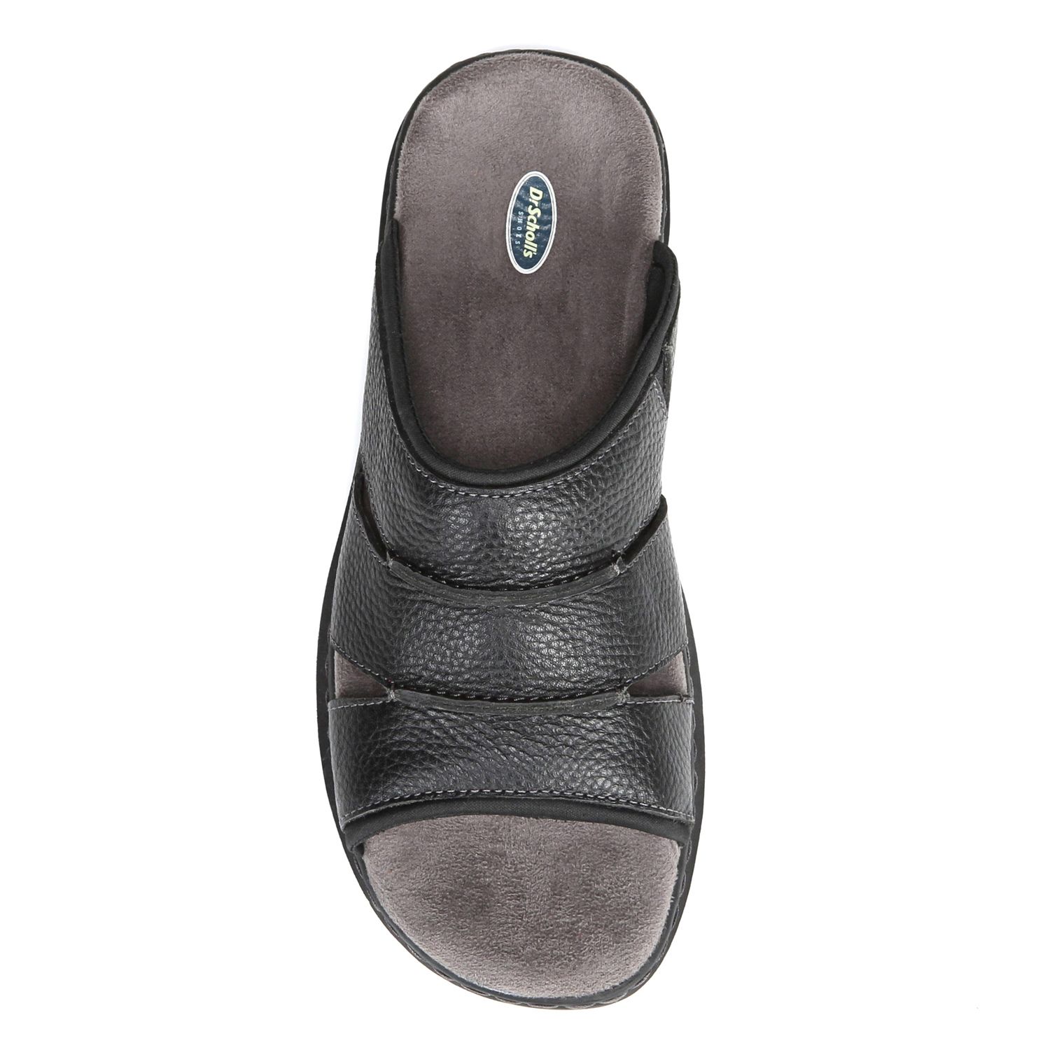 Dr. Scholl\'s Gordon Men\'s Leather Slide Sandals Memory Foam Cool Fit Black Size8 Dr. Scholl main image 3