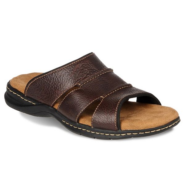 Scholl's Men's Leather Slide Sandals