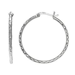 Kohls silver hoops store