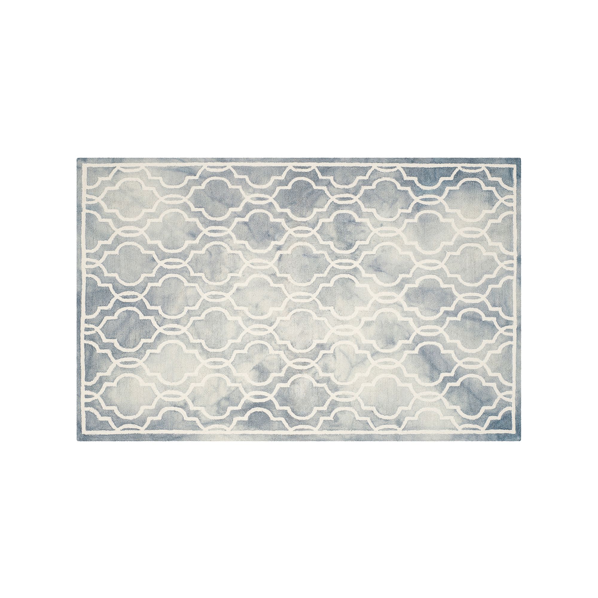 Safavieh Crosby Framed Quatrefoil Dip-Dyed Wool Rug, Gray Ivory