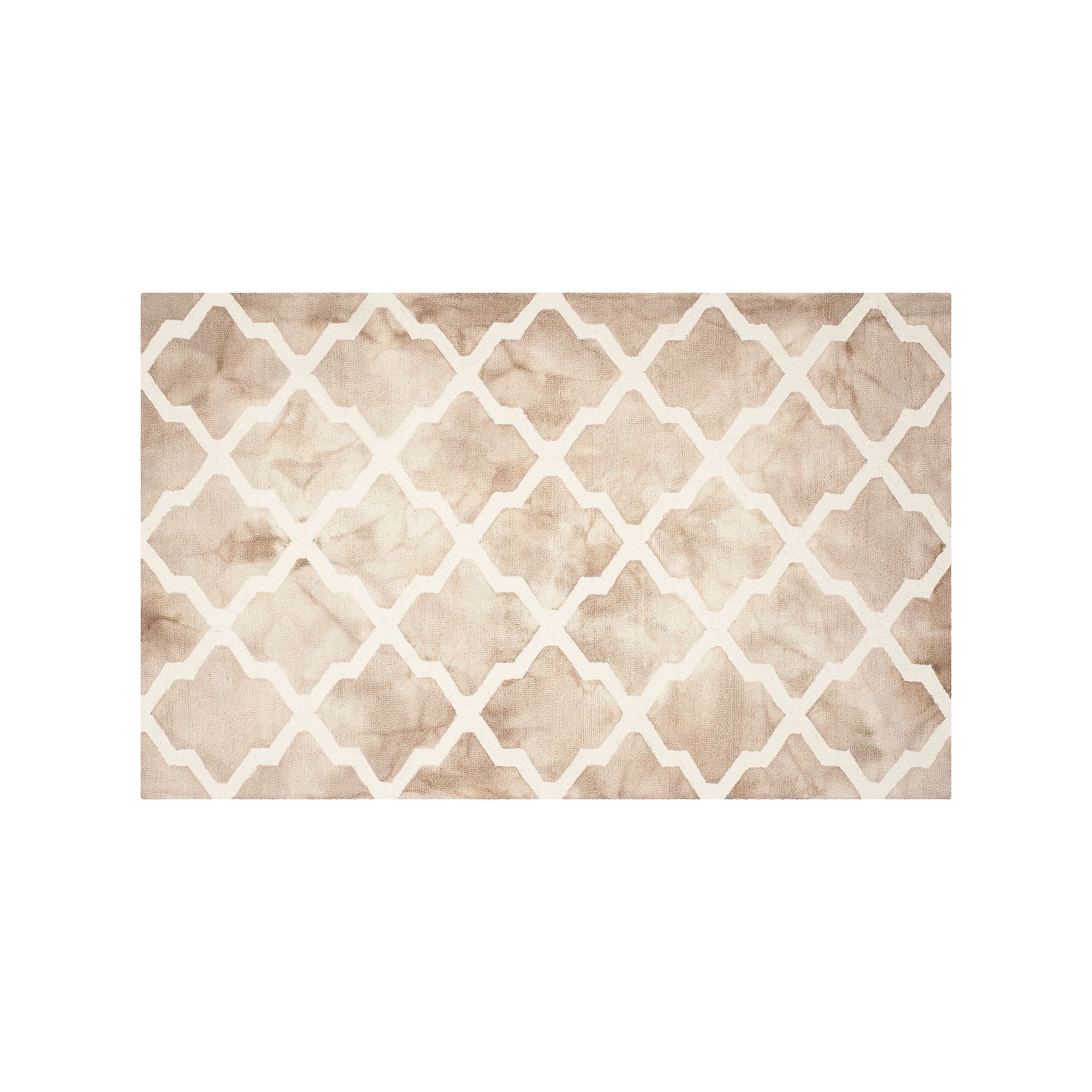 Safavieh Morrison Lattice Dip-Dyed Wool Rug, Beige Ivory