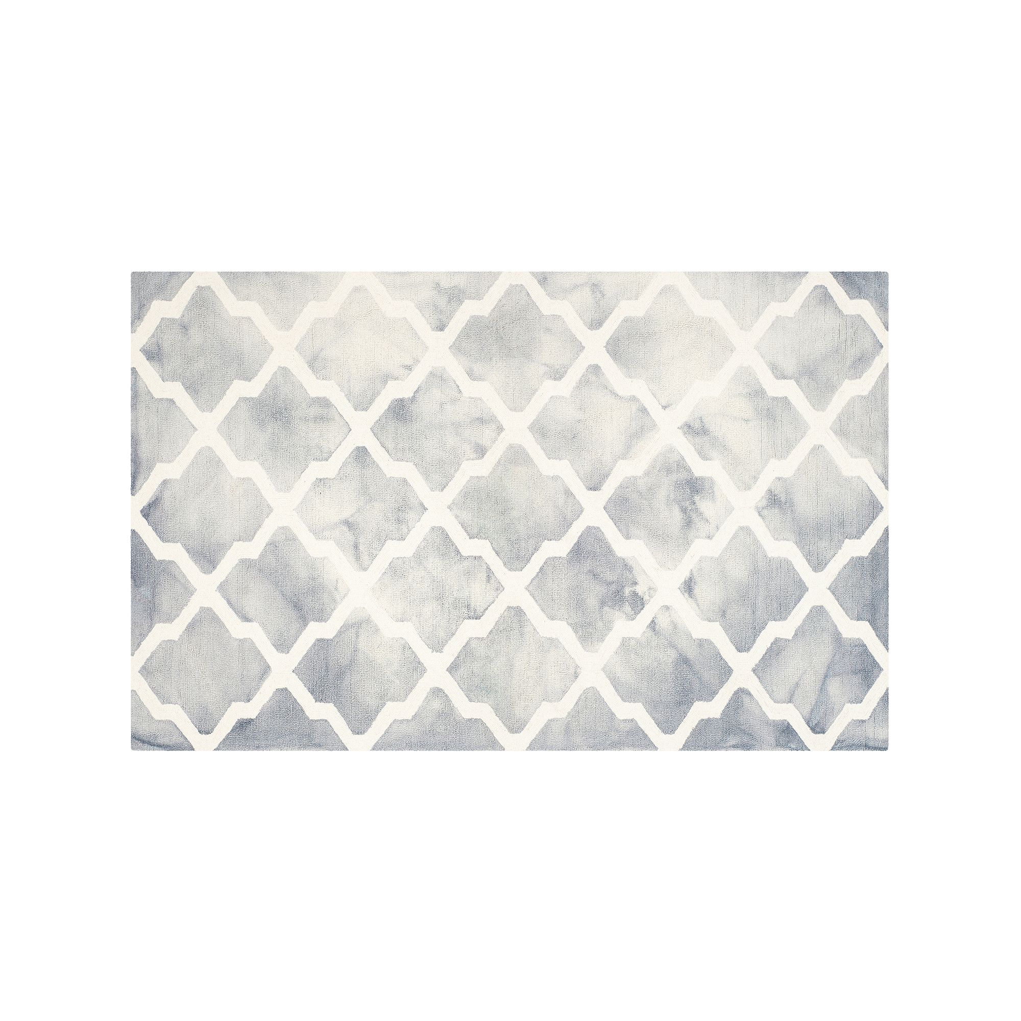 Safavieh Morrison Lattice Dip-Dyed Wool Rug, Gray Ivory