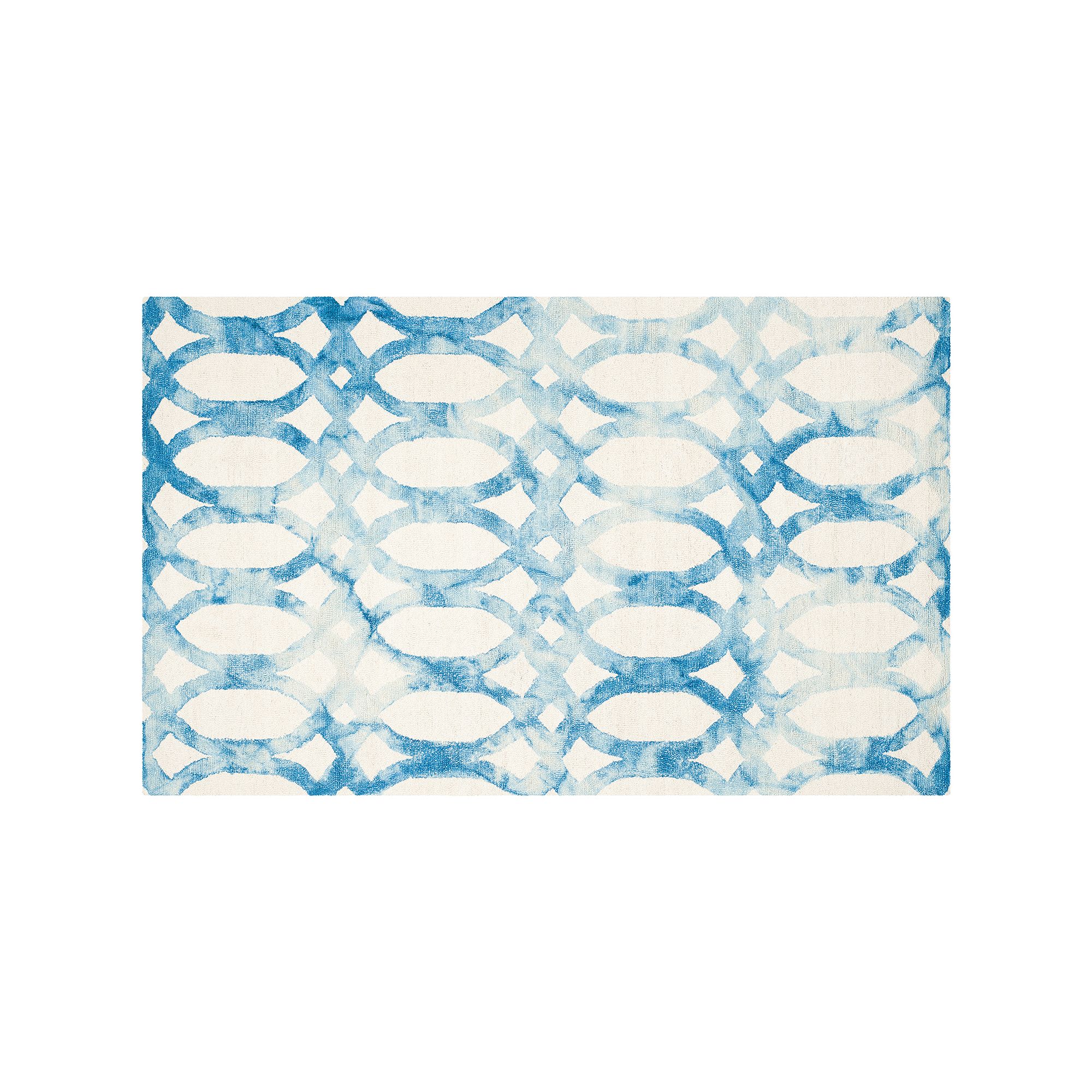 Safavieh Hendrix Geometric Dip-Dyed Wool Rug, Ivory Blue