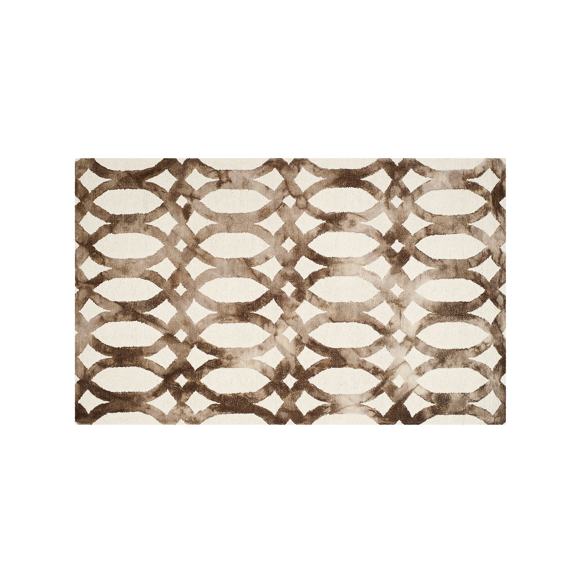 Safavieh Hendrix Geometric Dip-Dyed Wool Rug, Ivory Brown
