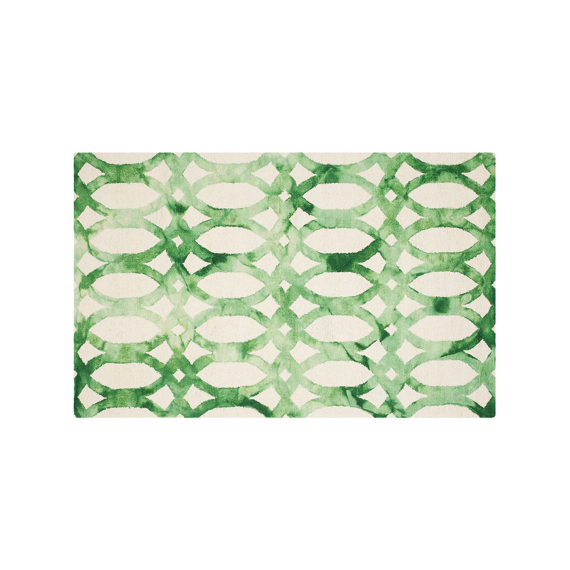Safavieh Hendrix Geometric Dip-Dyed Wool Rug, Ivory Green