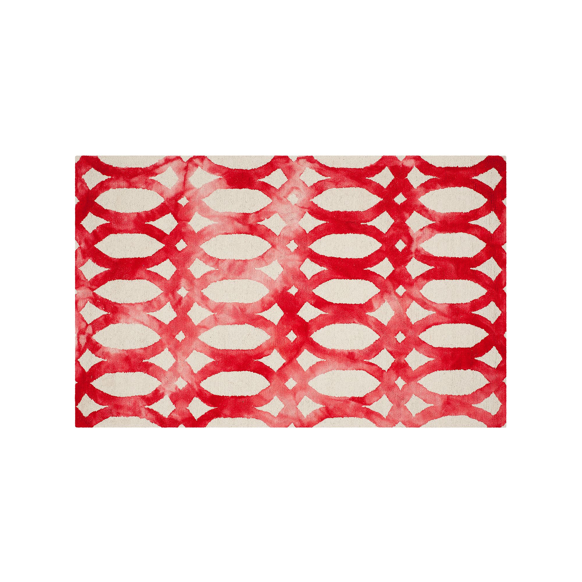 Safavieh Hendrix Geometric Dip-Dyed Wool Rug, Ivory Red