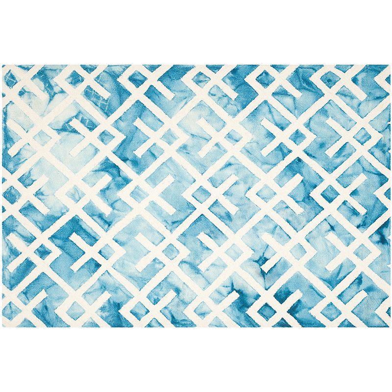 Safavieh Chaz Lattice Dip-Dyed Wool Rug, Multicolor, 6X9 Ft