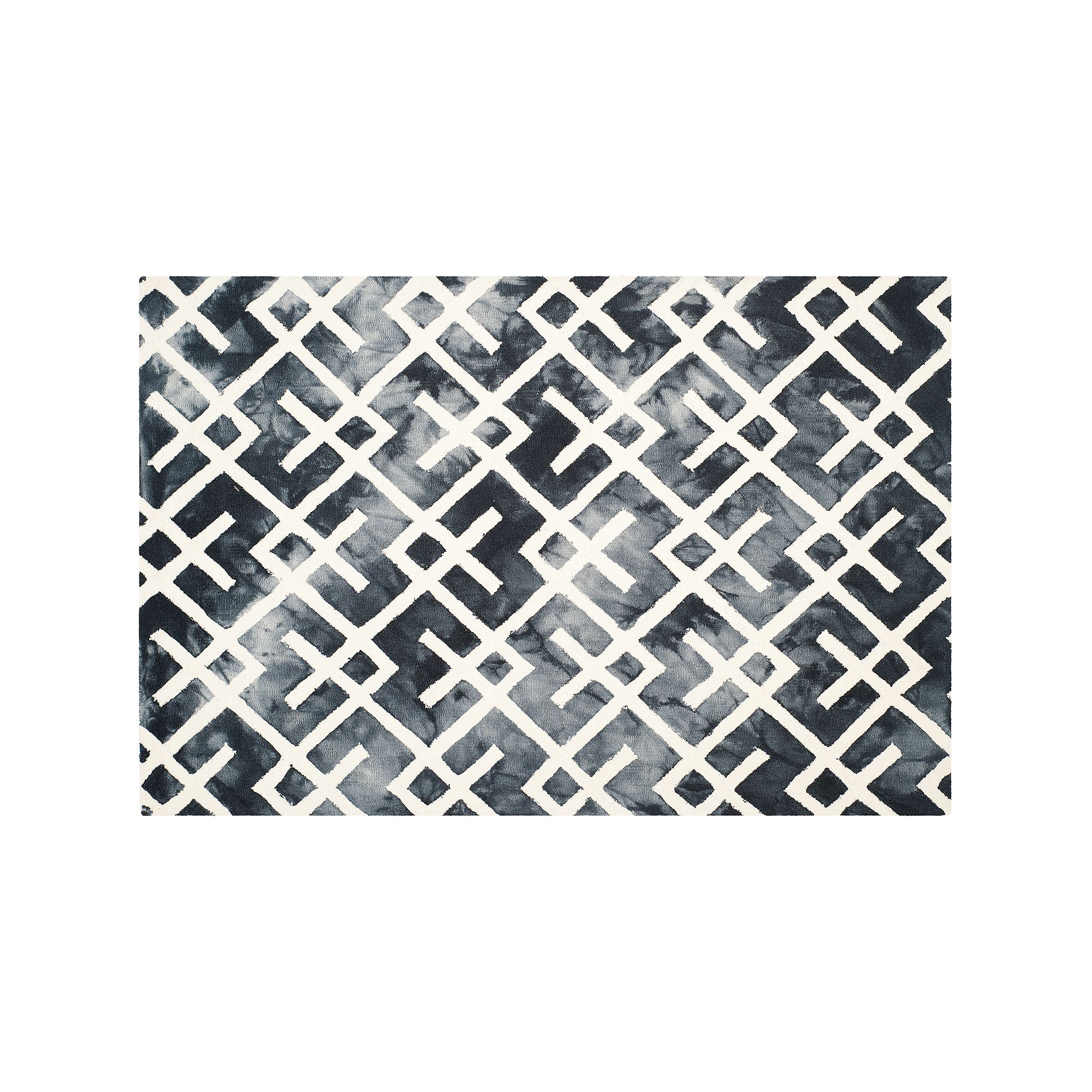 Safavieh Chaz Lattice Dip-Dyed Wool Rug, Grey Ivory