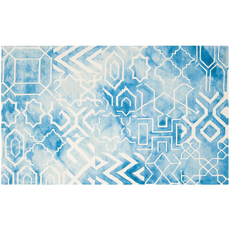 Safavieh Hardin Geometric Dip-Dyed Wool Rug, Multicolor, 7Ft Sq