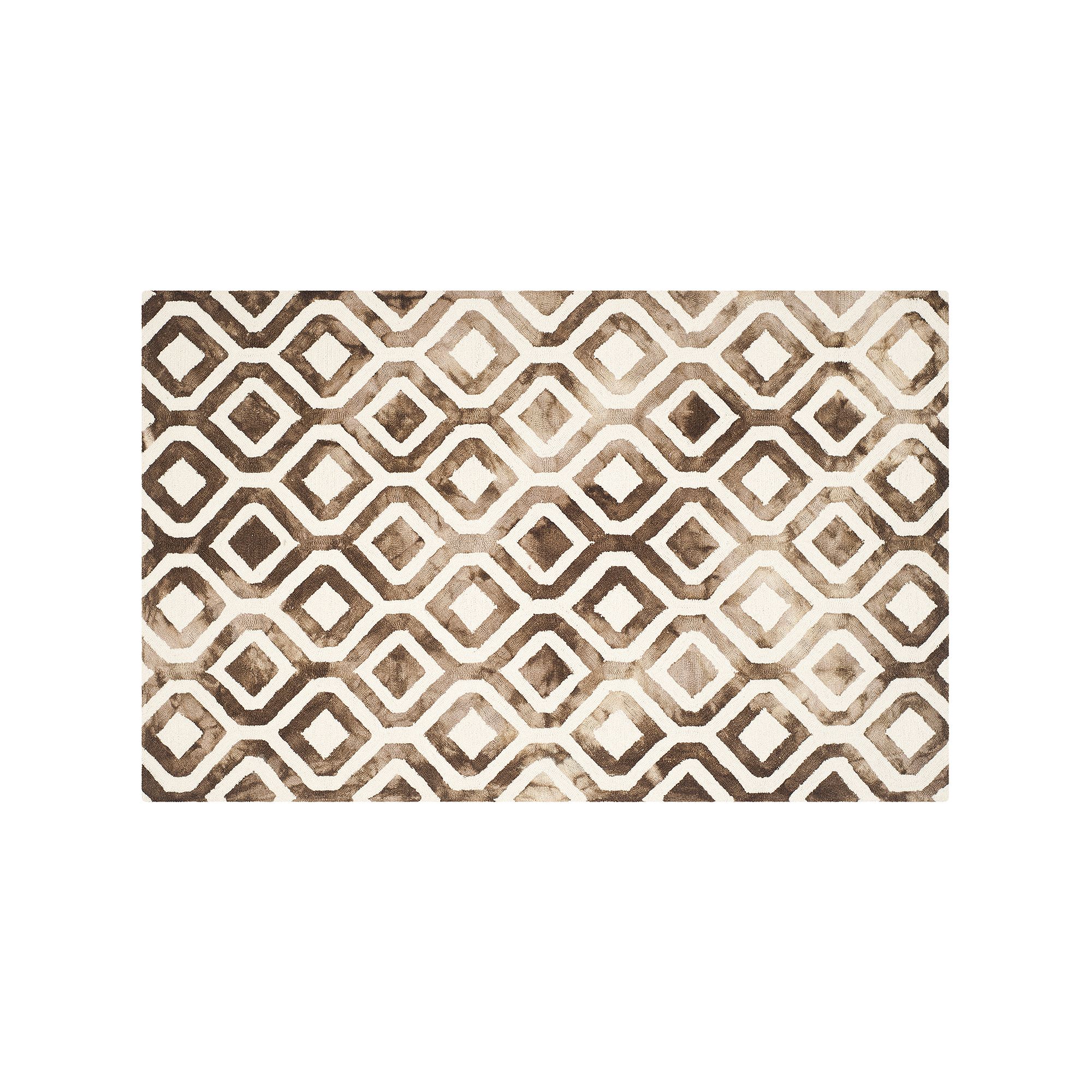 Safavieh Arlo Lattice Dip-Dyed Wool Rug, Ivory Brown