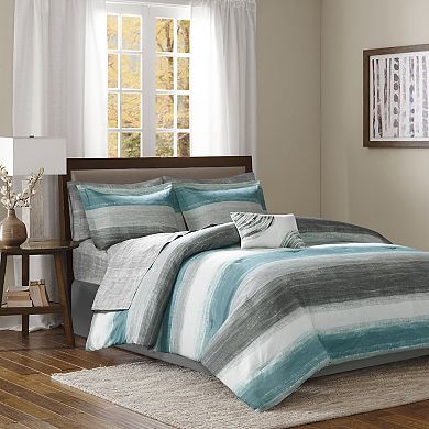 Madison Park Essentials Barret Comforter Set with Cotton Sheets