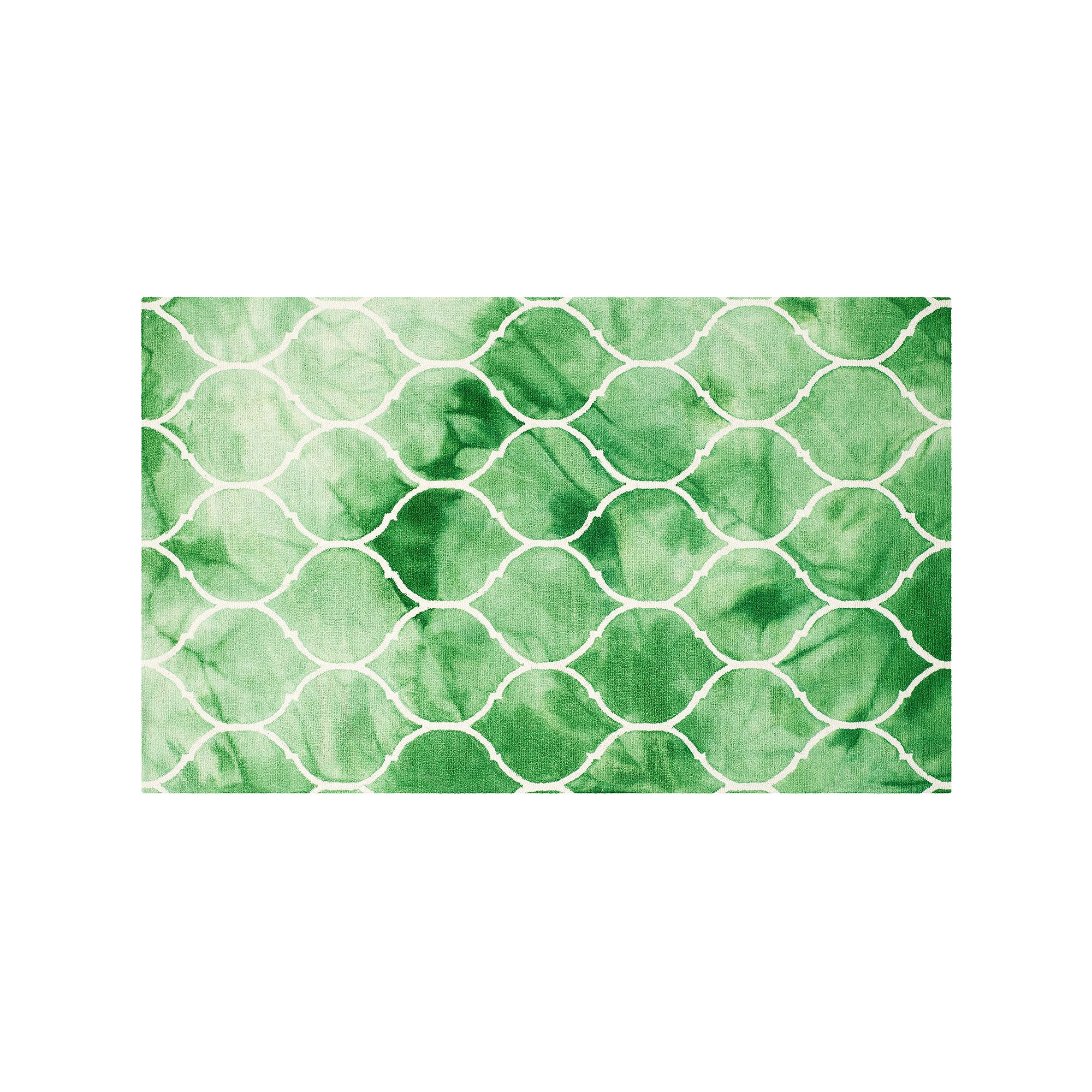 Safavieh Shankar Trellis Dip-Dyed Wool Rug, Green Ivory