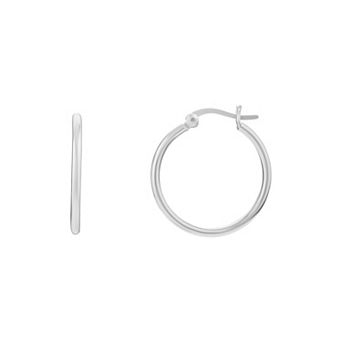 PRIMROSE Sterling Silver Hoop Earrings