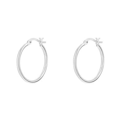 PRIMROSE Sterling Silver Hoop Earrings