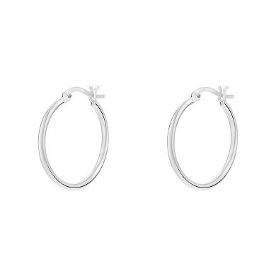 PRIMROSE Sterling Silver Hoop Earrings