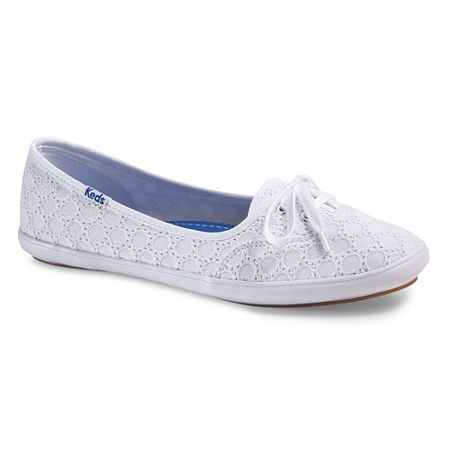 white canvas slip on keds