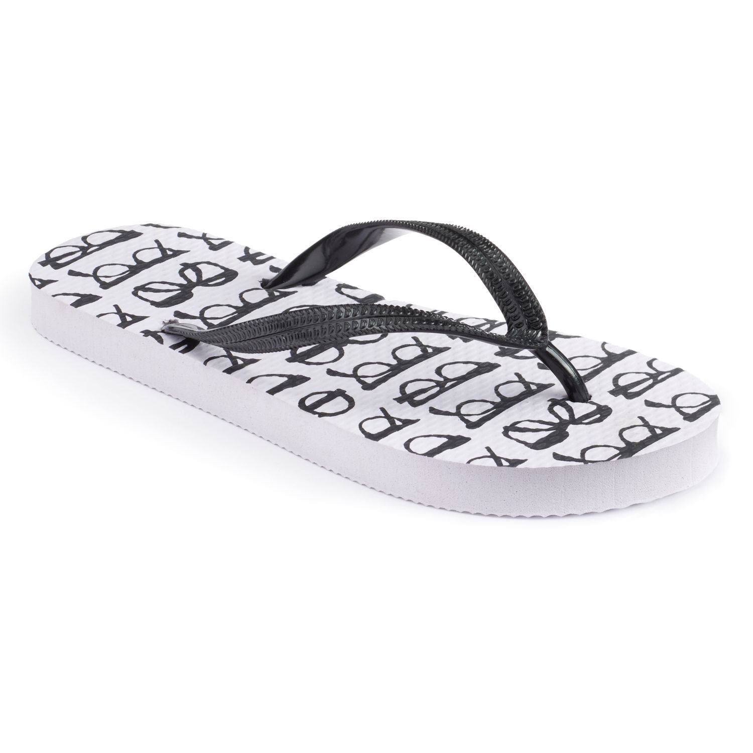 patterned flip flops