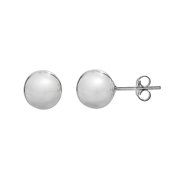 SIMONA Women's Sterling Silver Ball Stud Earrings