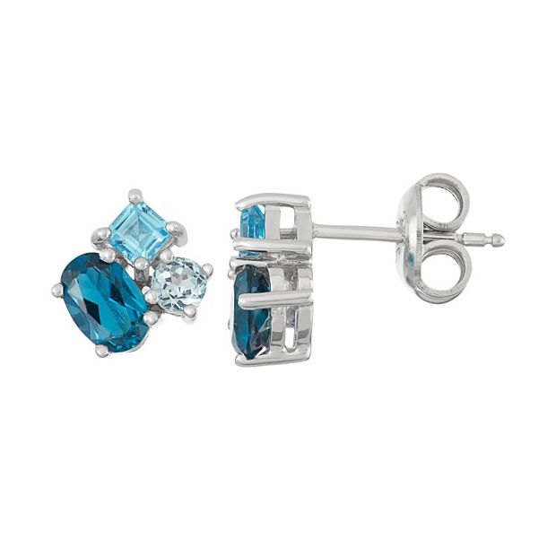 Kohls blue topaz deals earrings