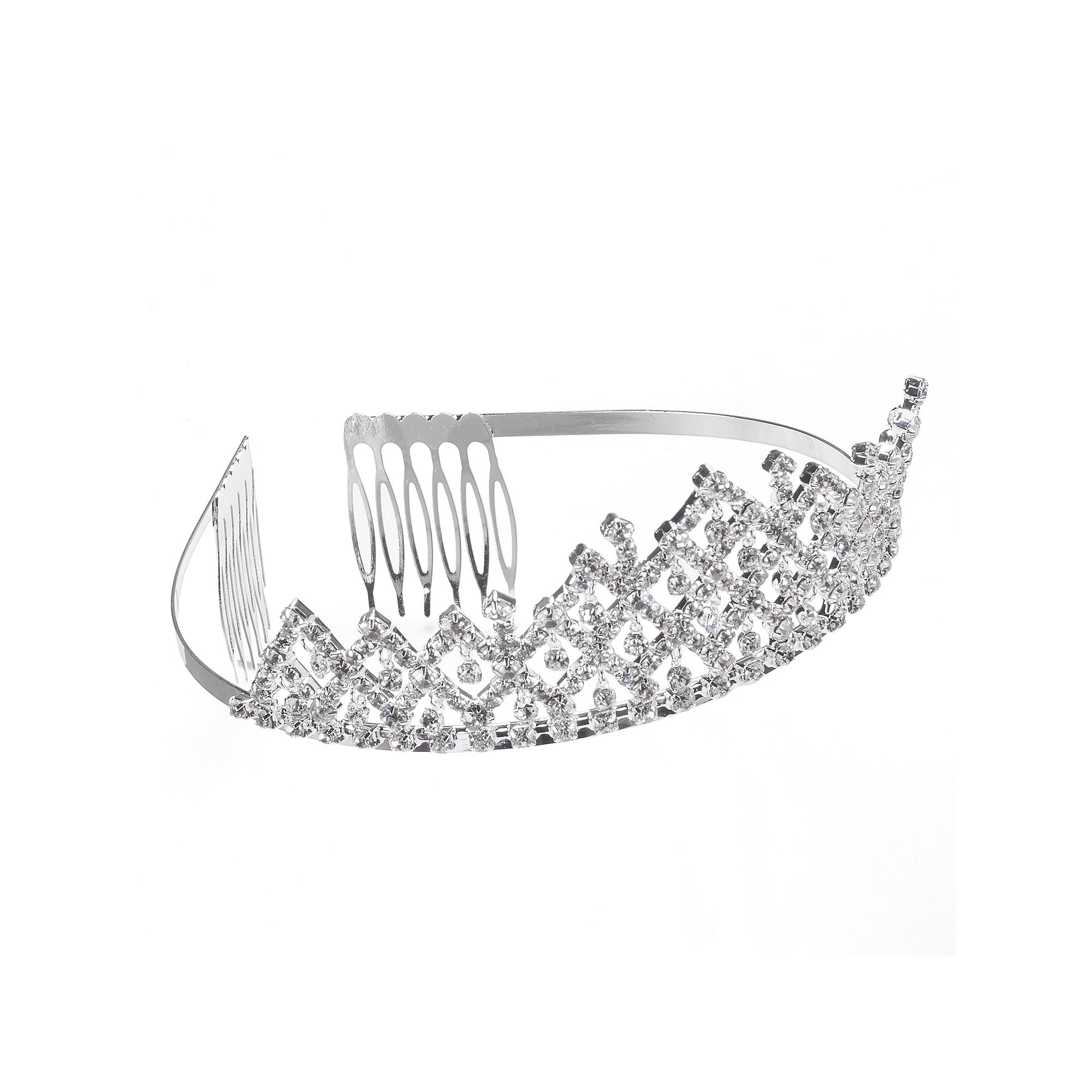 Vieste Simulated Crystal Lattice Tiara Headband, Clear