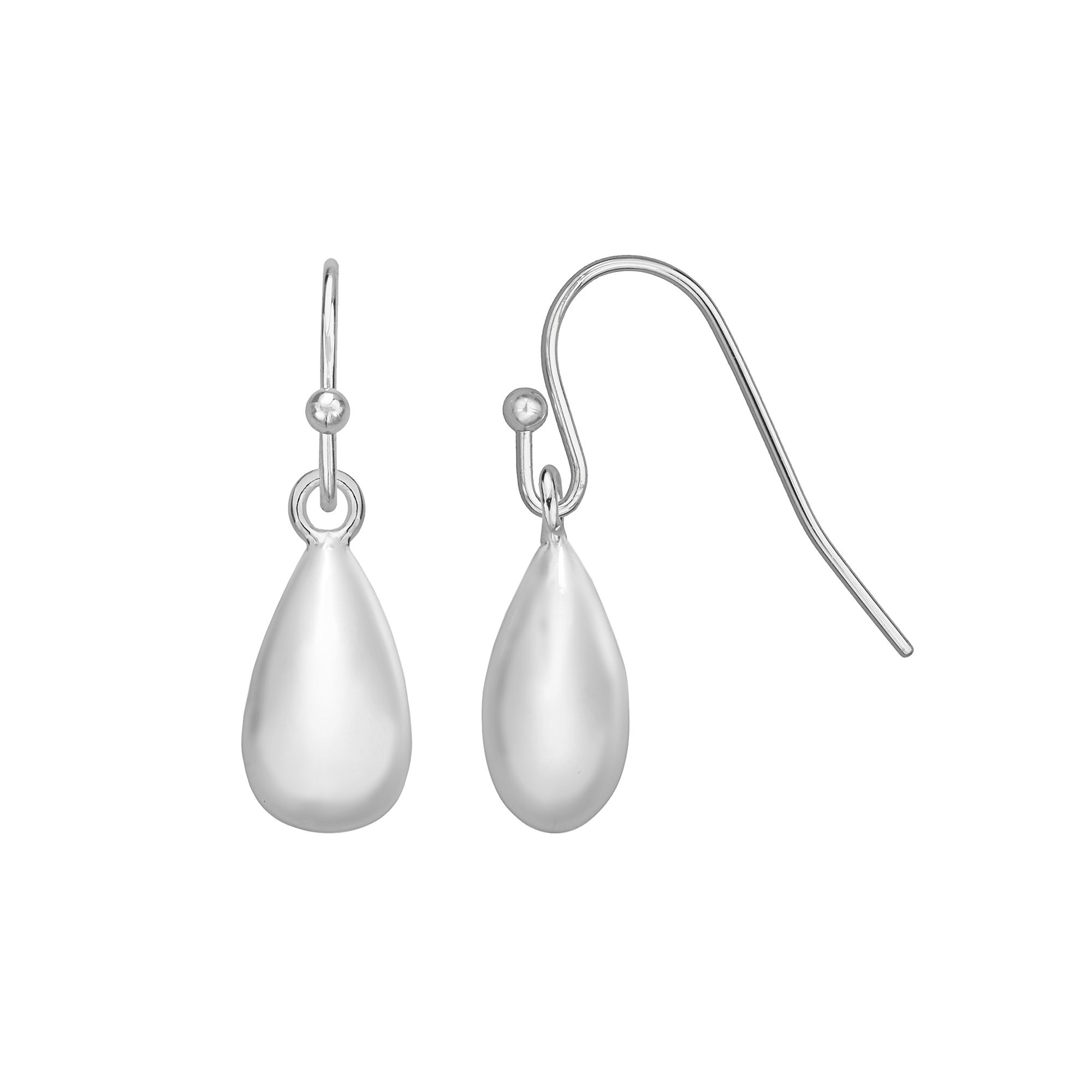 PRIMROSE Sterling Silver Teardrop Earrings, Womens, Grey