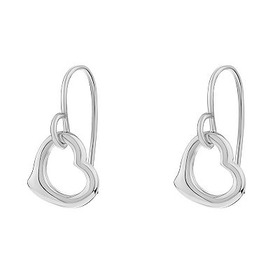 PRIMROSE Sterling Silver Heart Drop Earrings