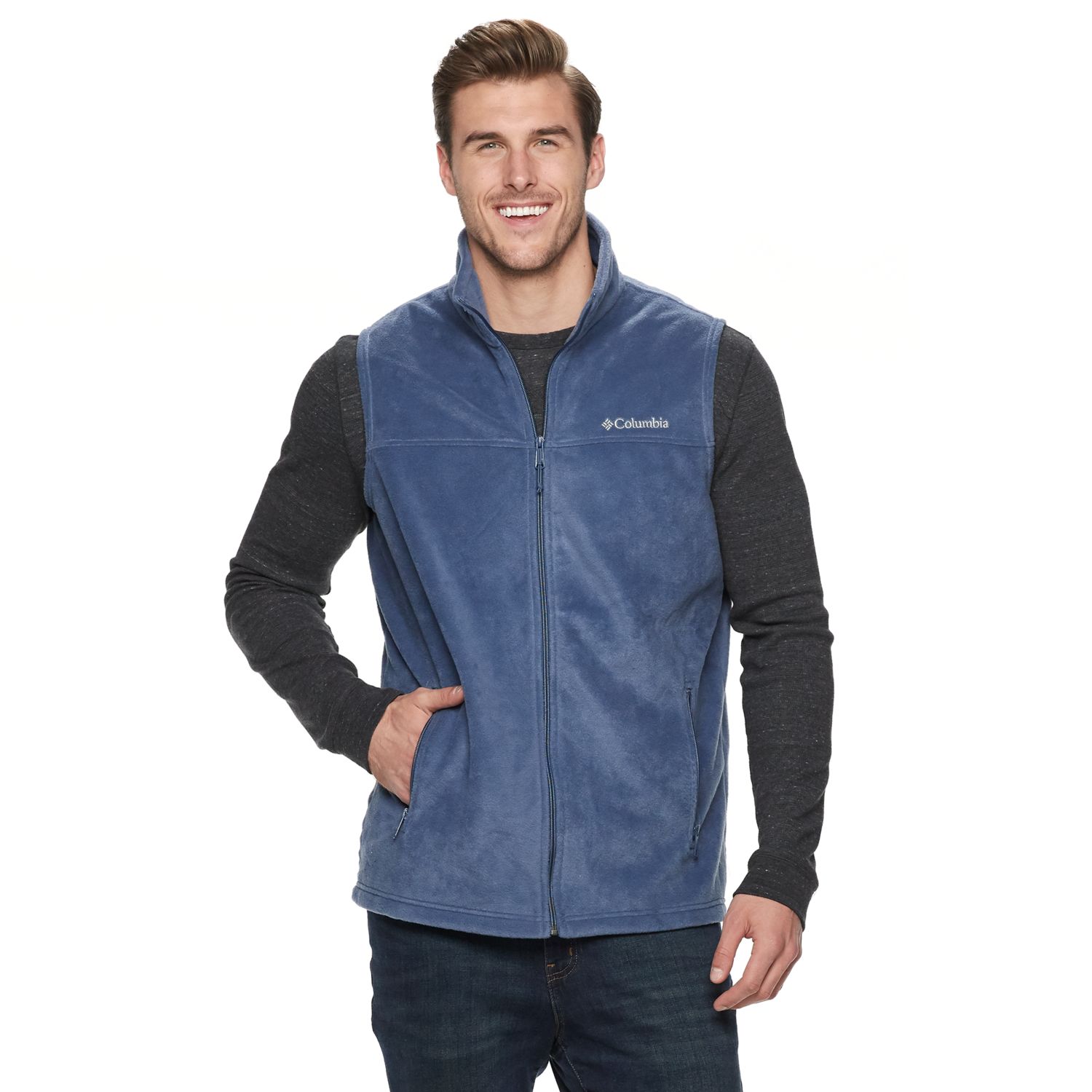 men's columbia flattop ridge fleece vest