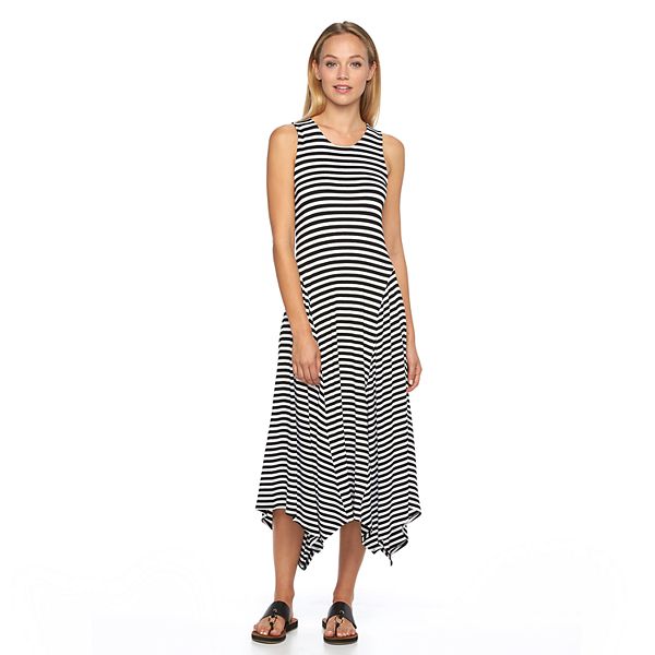 Women's Apt. 9® Striped Shark-Bite Maxi Dress