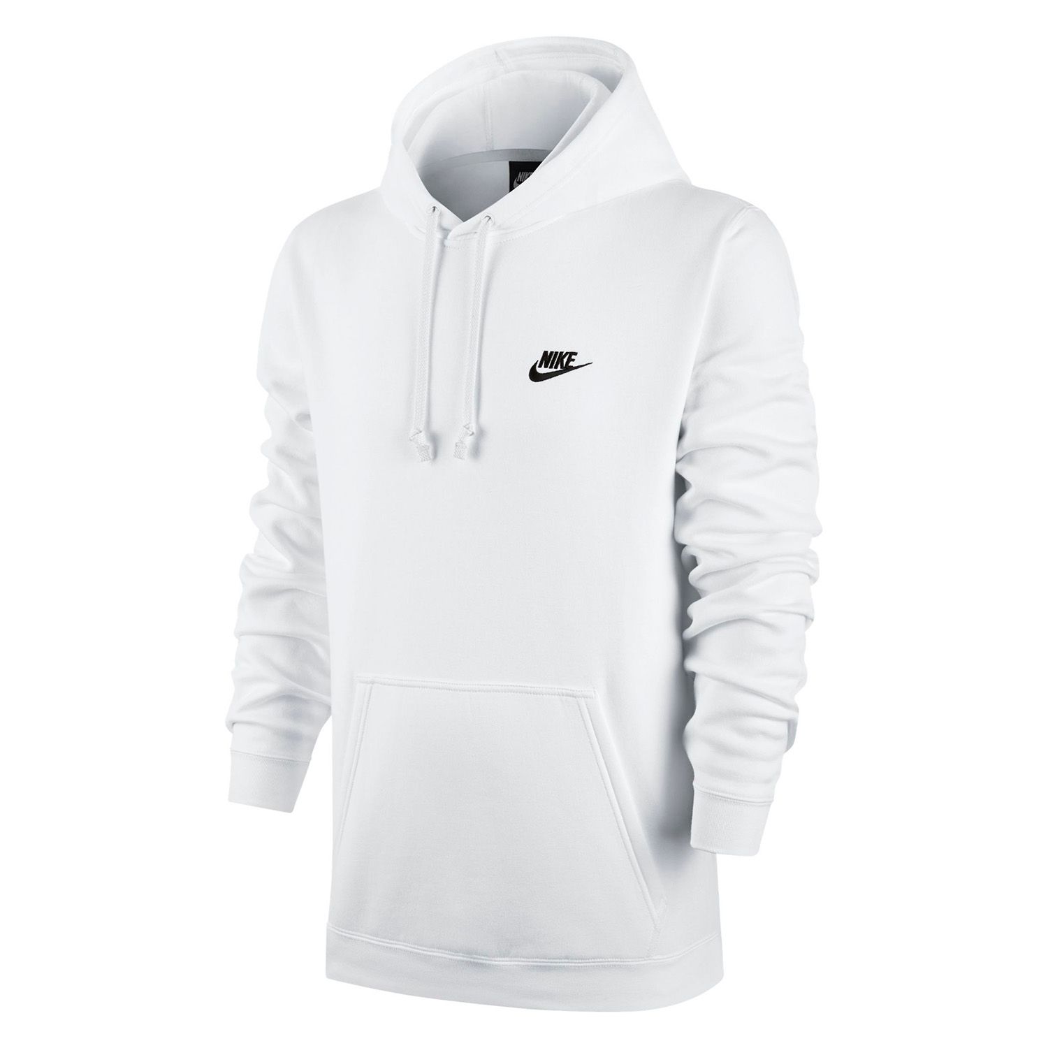 white fleece nike hoodie