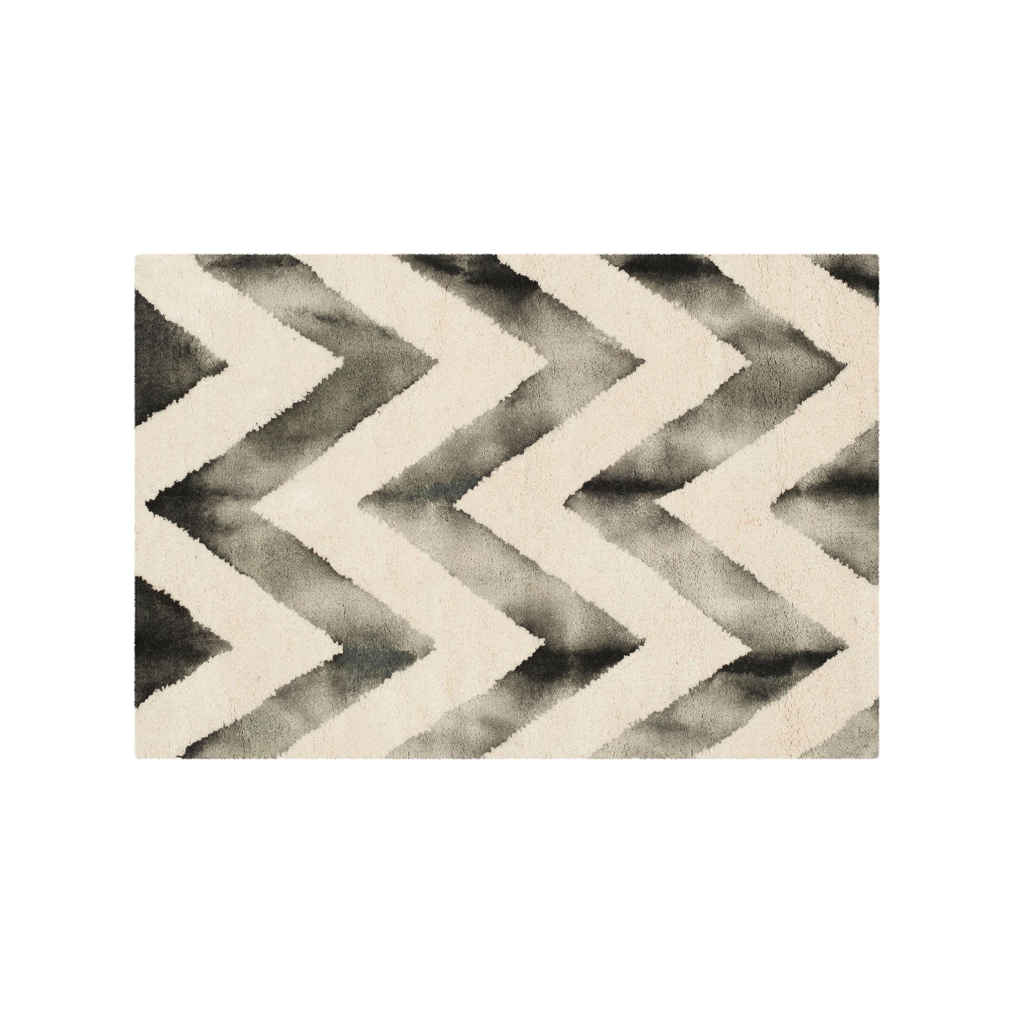 Safavieh Chevron Dip-Dyed Wool Rug, Ivory Grey