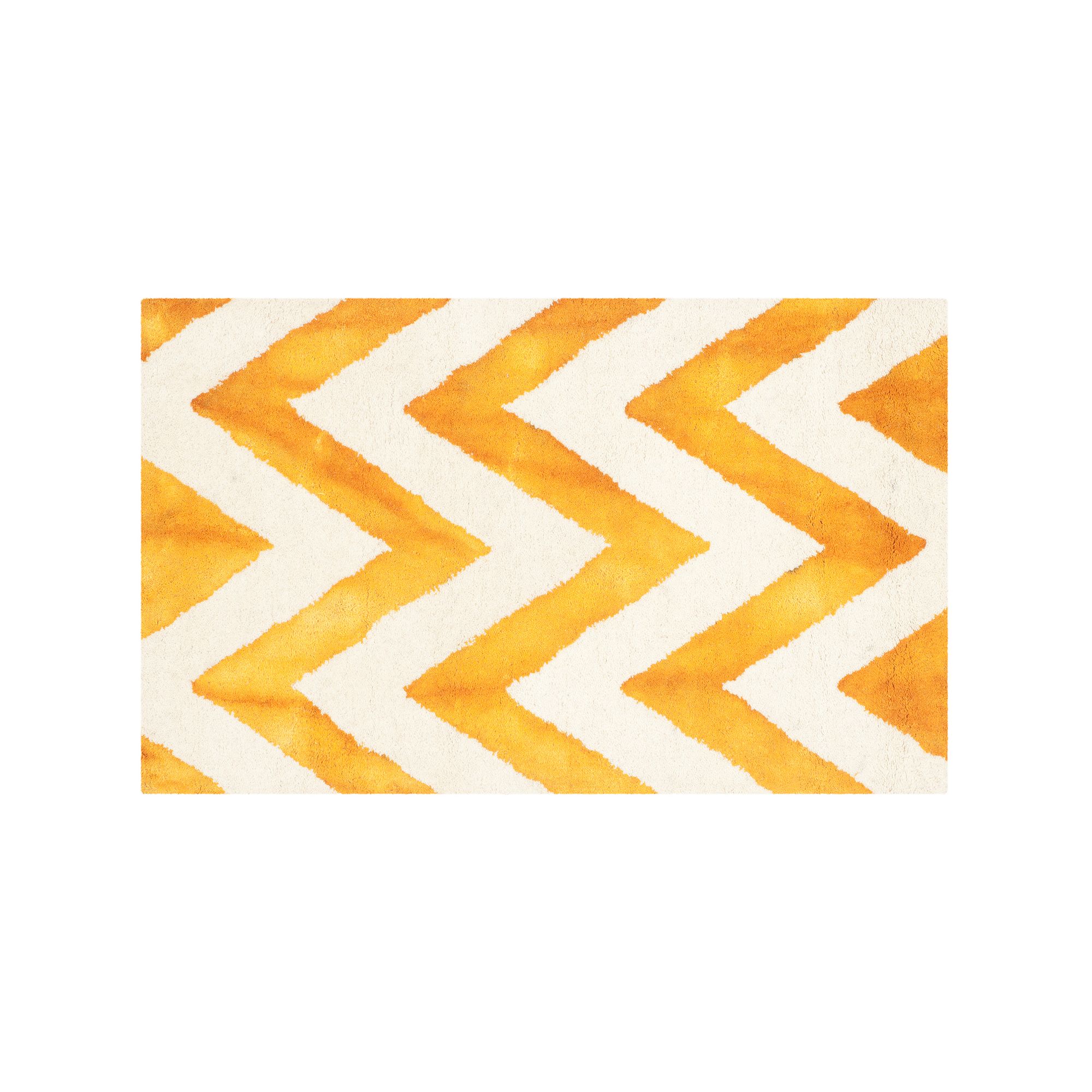 Safavieh Chevron Dip-Dyed Wool Rug, Ivory Gold