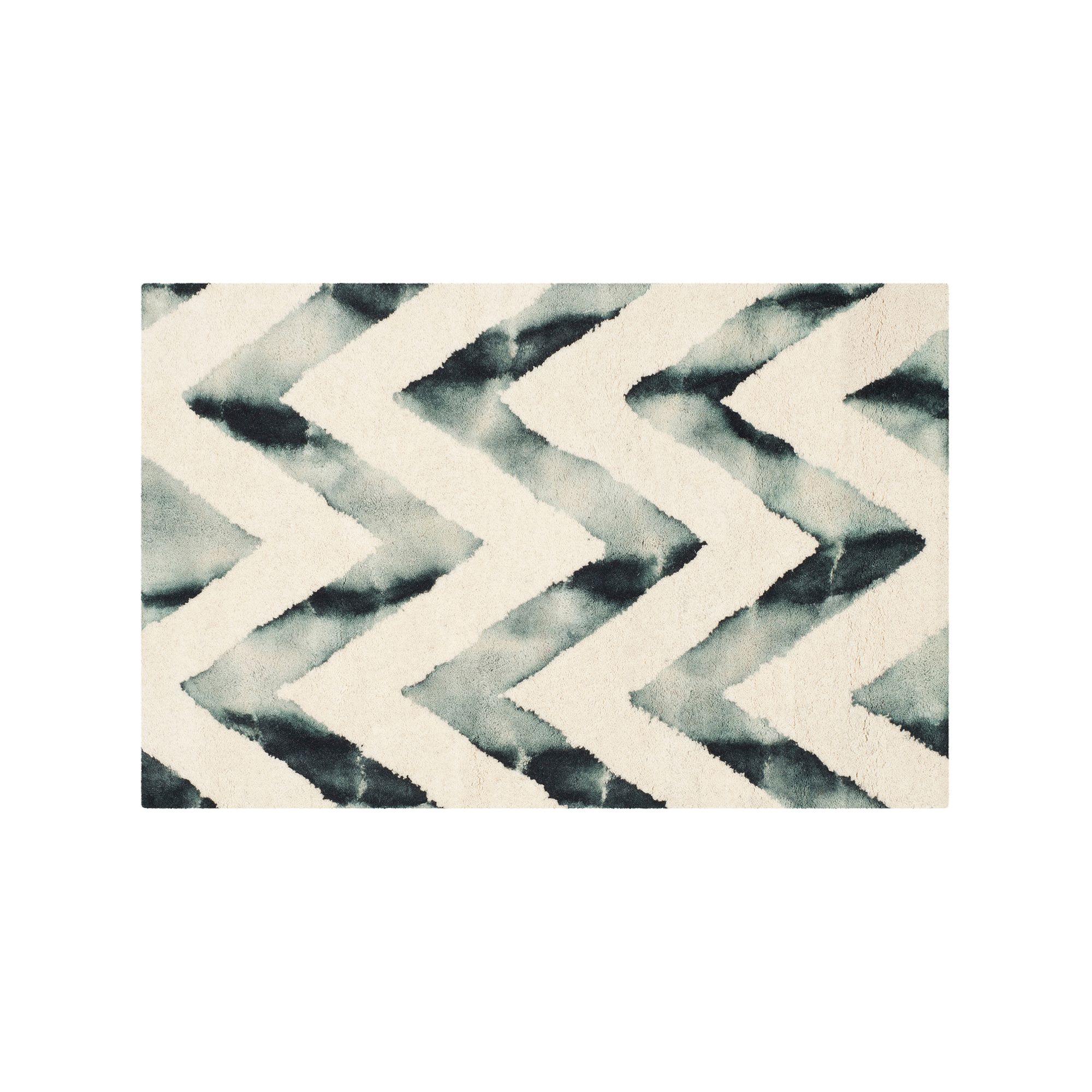 Safavieh Chevron Dip-Dyed Wool Rug, Ivory Gray