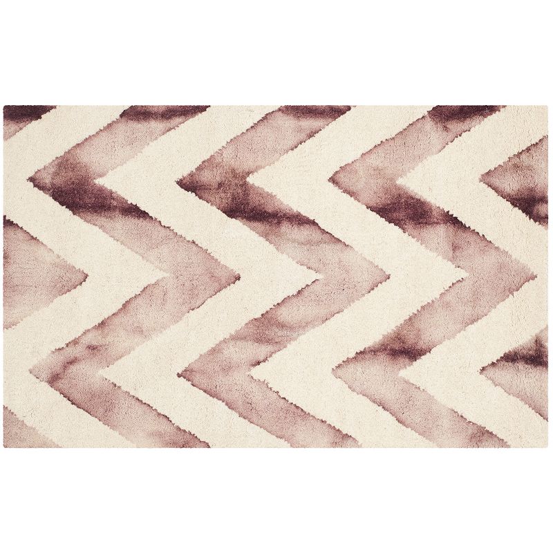 Safavieh Chevron Dip-Dyed Wool Rug, Multicolor, 7Ft Rnd