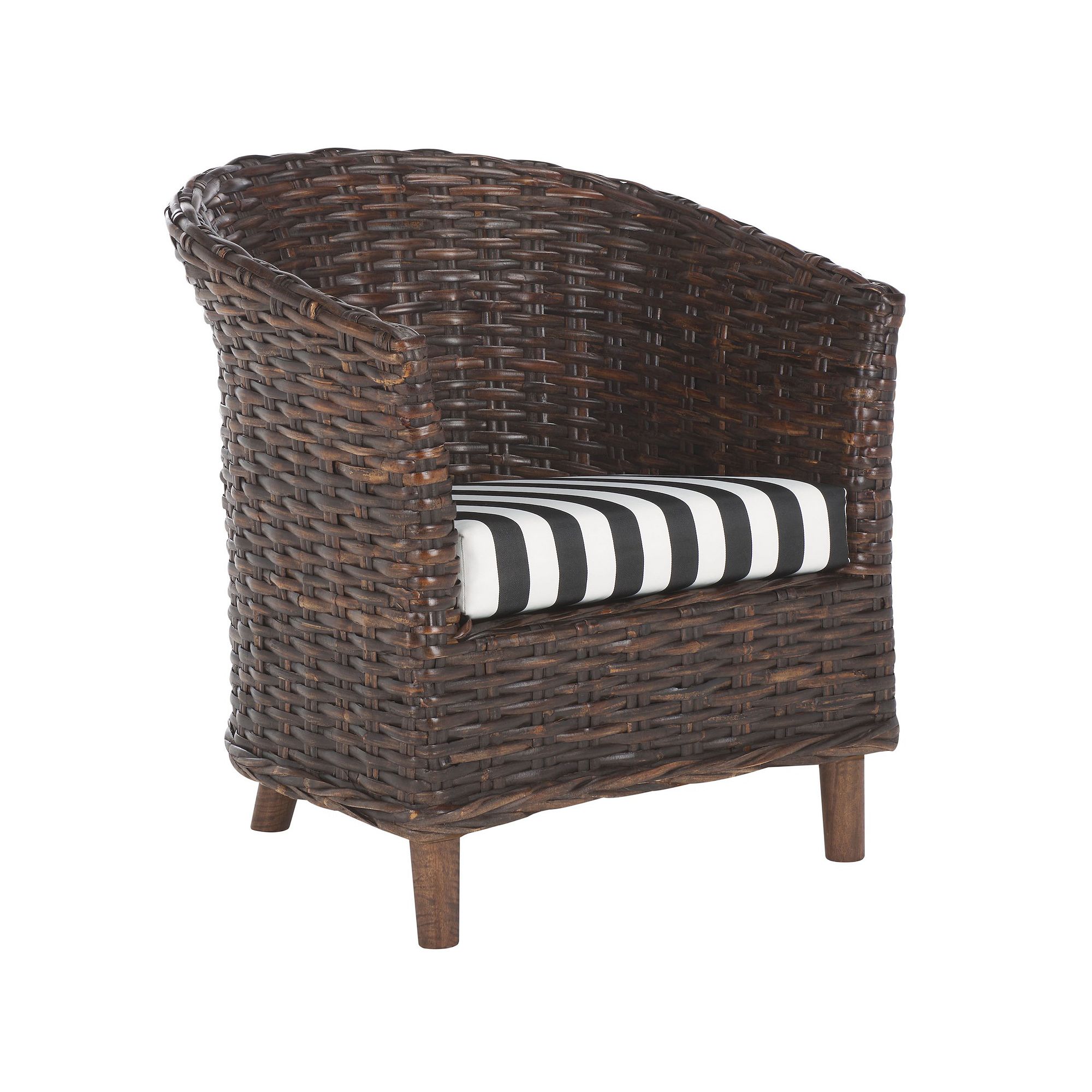 Safavieh Omni Barrel Arm Chair, Brown