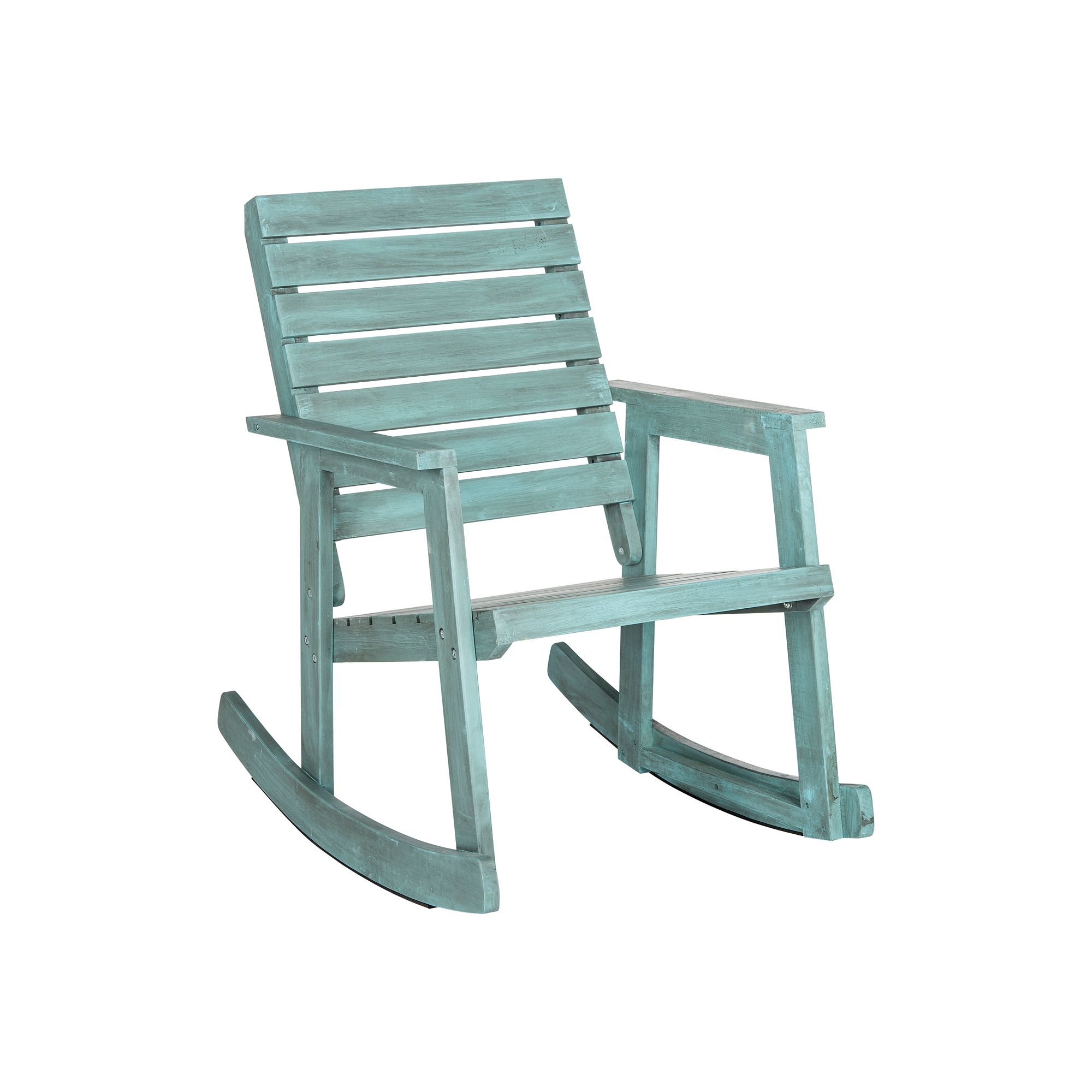 Safavieh Alexei Indoor Outdoor Rocking Chair, Beach House Blue
