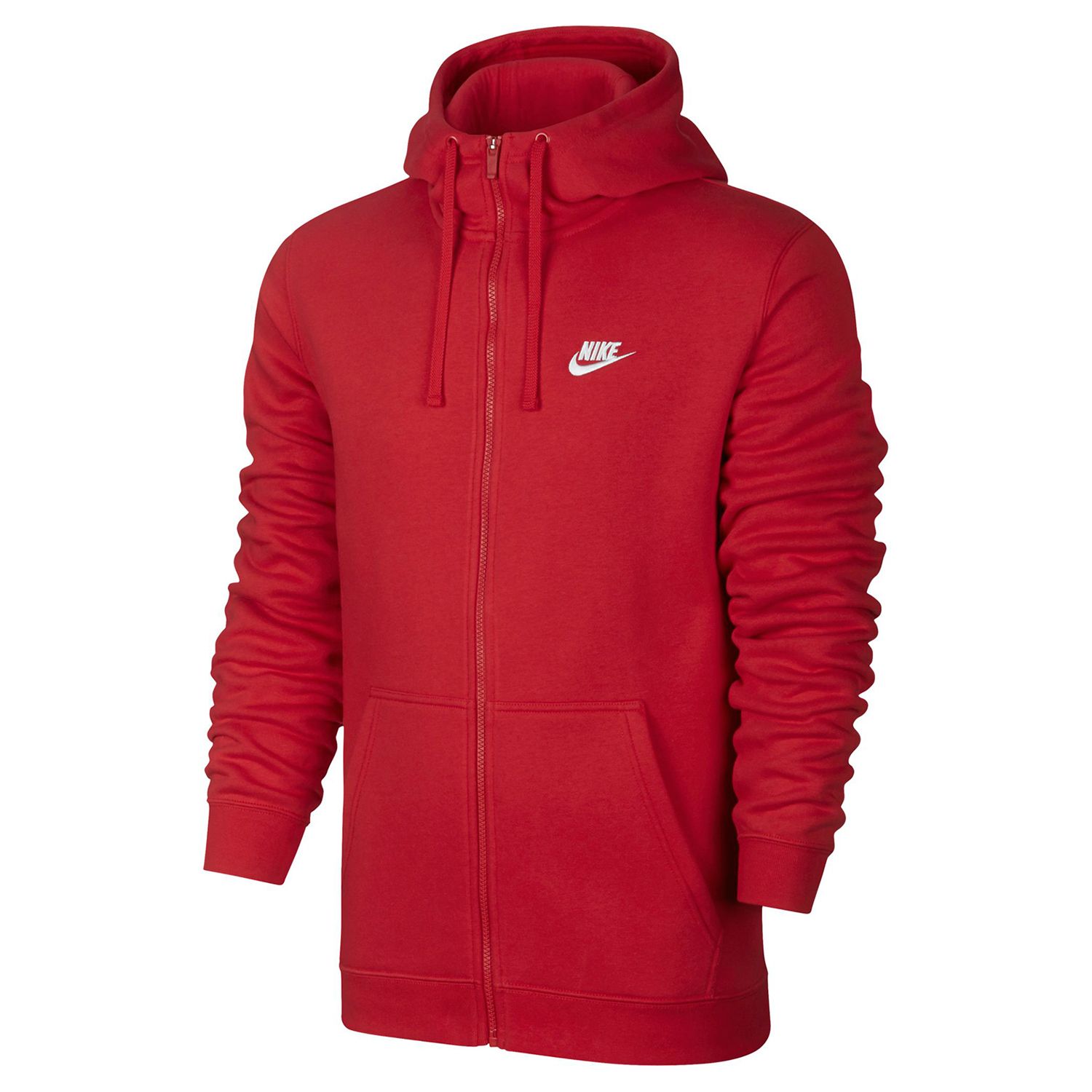 red nike hoodie with zipper