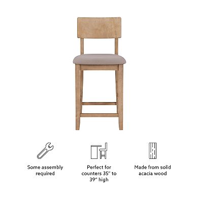 Jordan Gray & Brown Wash Counter Stool