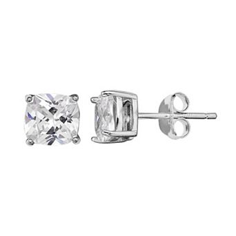 PRIMROSE Sterling Silver Cubic Zirconia Stud Earrings