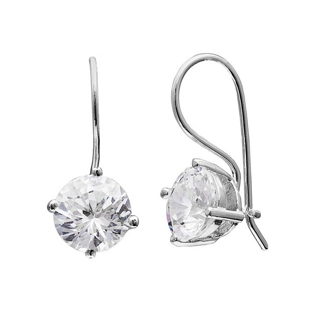 PRIMROSE Sterling Silver Cubic Zirconia Drop Earrings