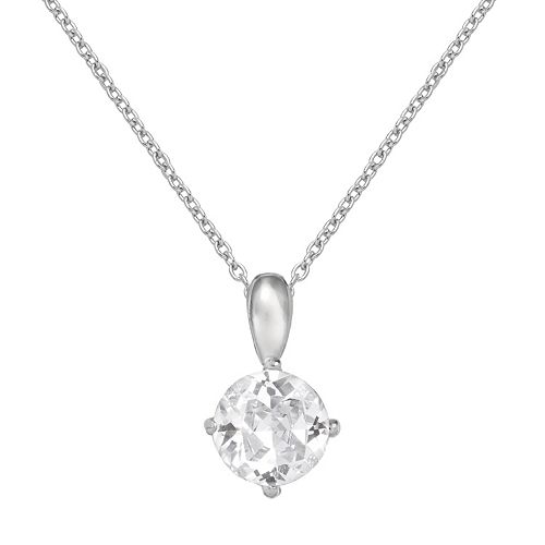 PRIMROSE Cubic Zirconia Sterling Silver Pendant Necklace