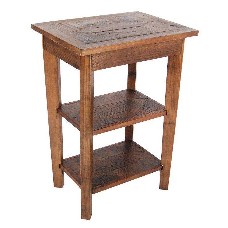 Alaterre Revive Reclaimed Wood 2-Shelf End Table, Natural