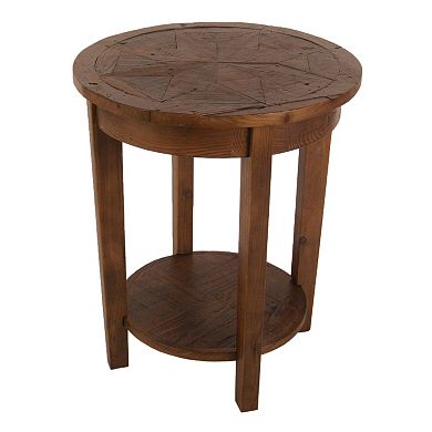 Alaterre Revive Reclaimed Wood Round End Table