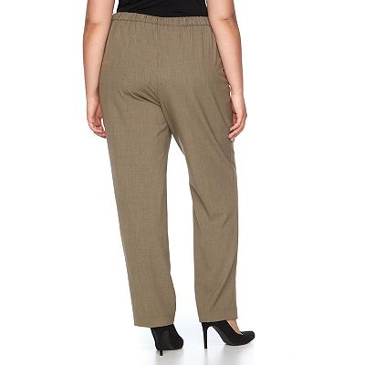 Plus Size Briggs Pull On Straight Leg Pants