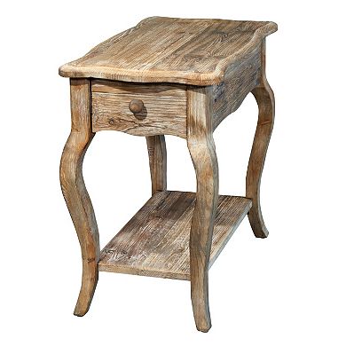 Alaterre Rustic Reclaimed Wood Chairside Table