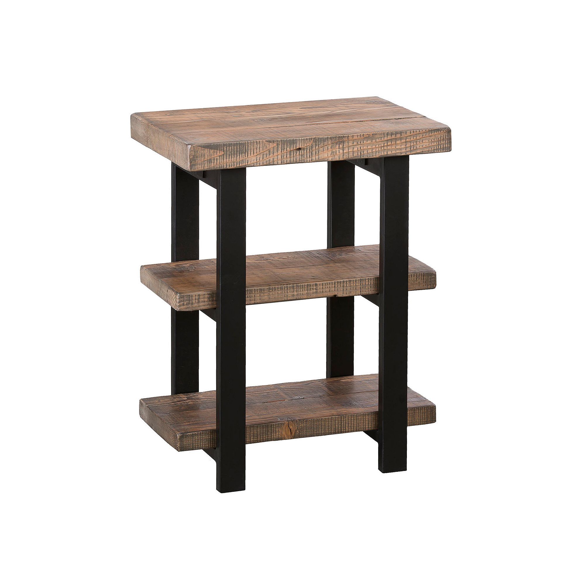 Alaterre Pomona Rustic 2-Shelf End Table, Natural