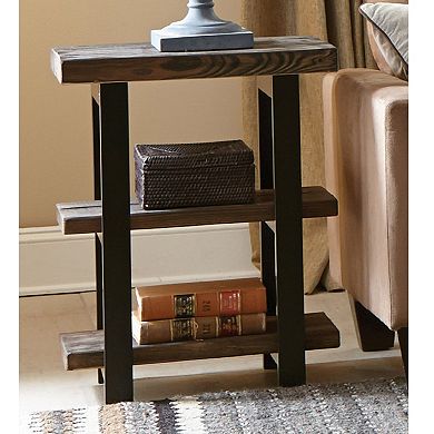 Alaterre Pomona Rustic 2-Shelf End Table