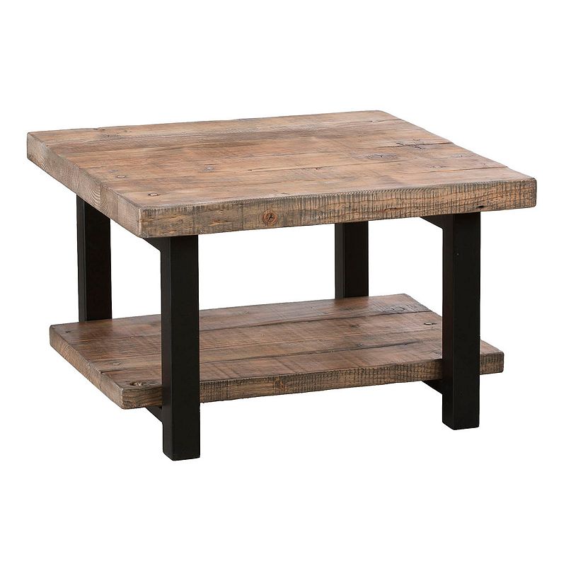 Alaterre Pomona Rustic Cube Coffee Table, Natural