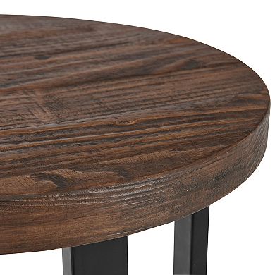 Alaterre Pomona Rustic Round End Table